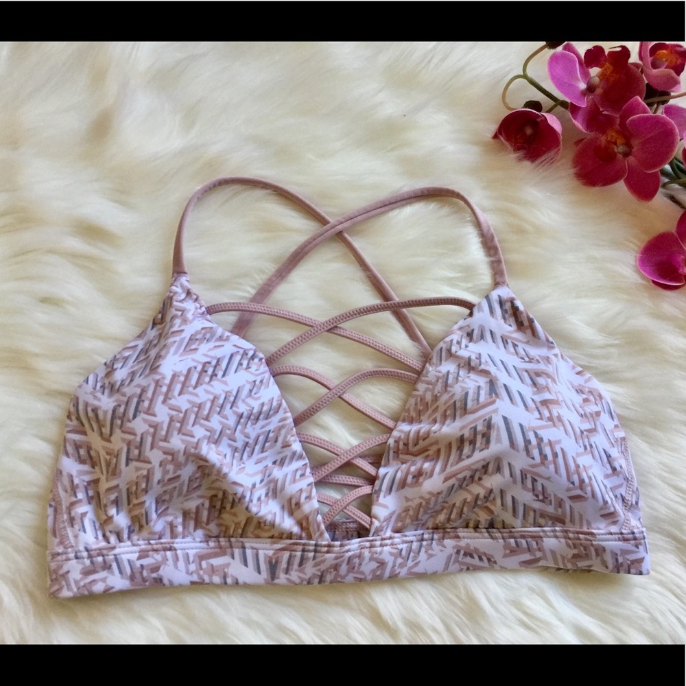 Victoria’s Secret Criss Cross Pink & White Size L